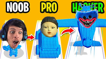 NOOB vs PRO vs HACKER en PIXEL BATTLE! (TODOS LOS NIVELES) - DeGoBooM