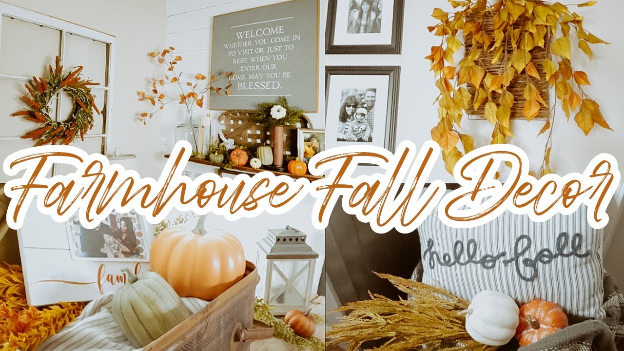 FALL DECORATE WITH ME 2020 cozy modern farmhouse living room