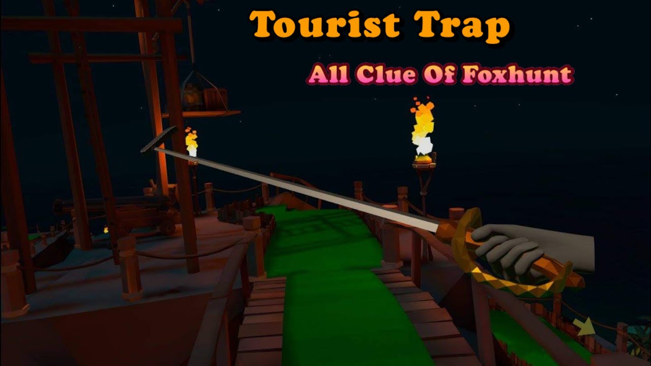 Walkabout mini golf - Tourist trap All clue of foxhunt 漫步閑遊迷你高爾夫-遊客陷阱球桿