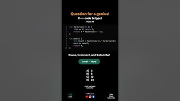 ONLY A GENIUS CAN SOLVE THIS C++ QUIZ! 💡 | Video 78 | #shorts