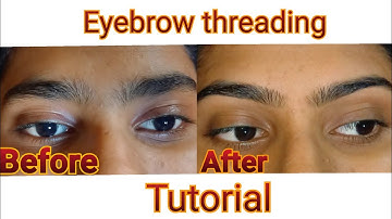 Eyebrow Threading 😍// Step by step eyebrow threading tutorial video 😍