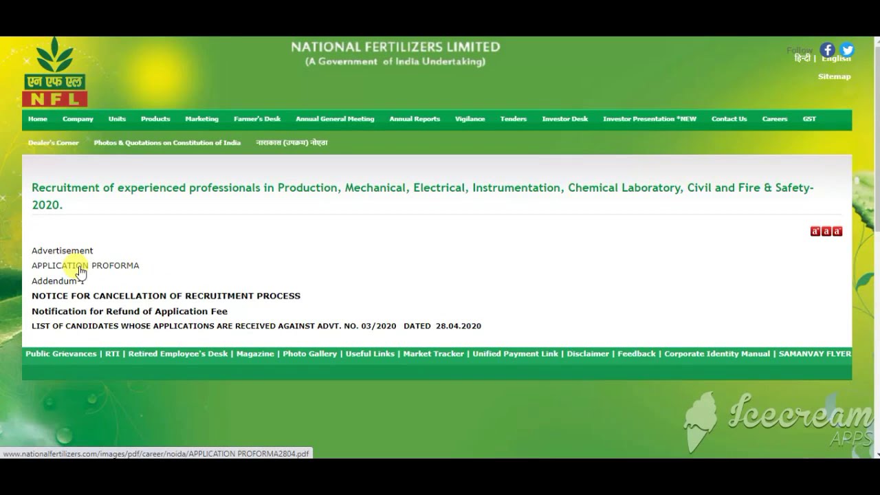 NFL Recruitment 2021 |NFL Vacancy 2021 |NFL Management Trainee Recruitment 2021| NFL MT Bharti apply