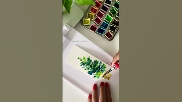 How to Paint a simple Xmas Tree in watercolor | For beginners | Easy Watercolor Painting | Xmas bell