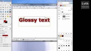 Gimp Glossy text
