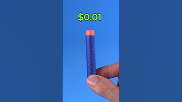 3d printed NERF dart vs real