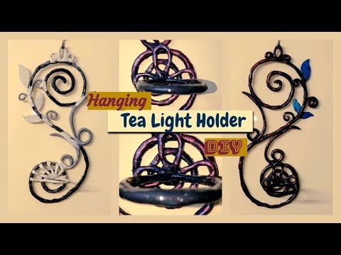 wall Mounted hanging Tea Light (Candle) Holders || home decor idea || priya"z kreative corner
