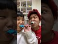 親子で地球グミにハマる7歳とおっさん　#shorts