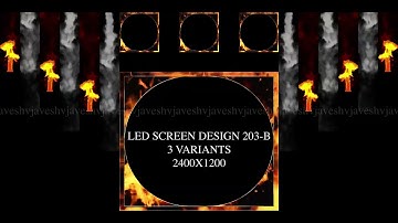 473. Led screen Design 203-B - 3 Variants 2400x1200