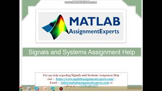Signals and Systems Assignment Help