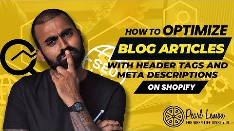 How to optimize Blog Articles with Header Tags and Meta Descriptions on Shopify | SEO Tutorial 🚀