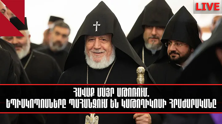 LIVE. Հավաք Մայր Աթոռում. տասը եպիսկոպոսներ պահանջում են կաթողիկոսի հրաժարականը