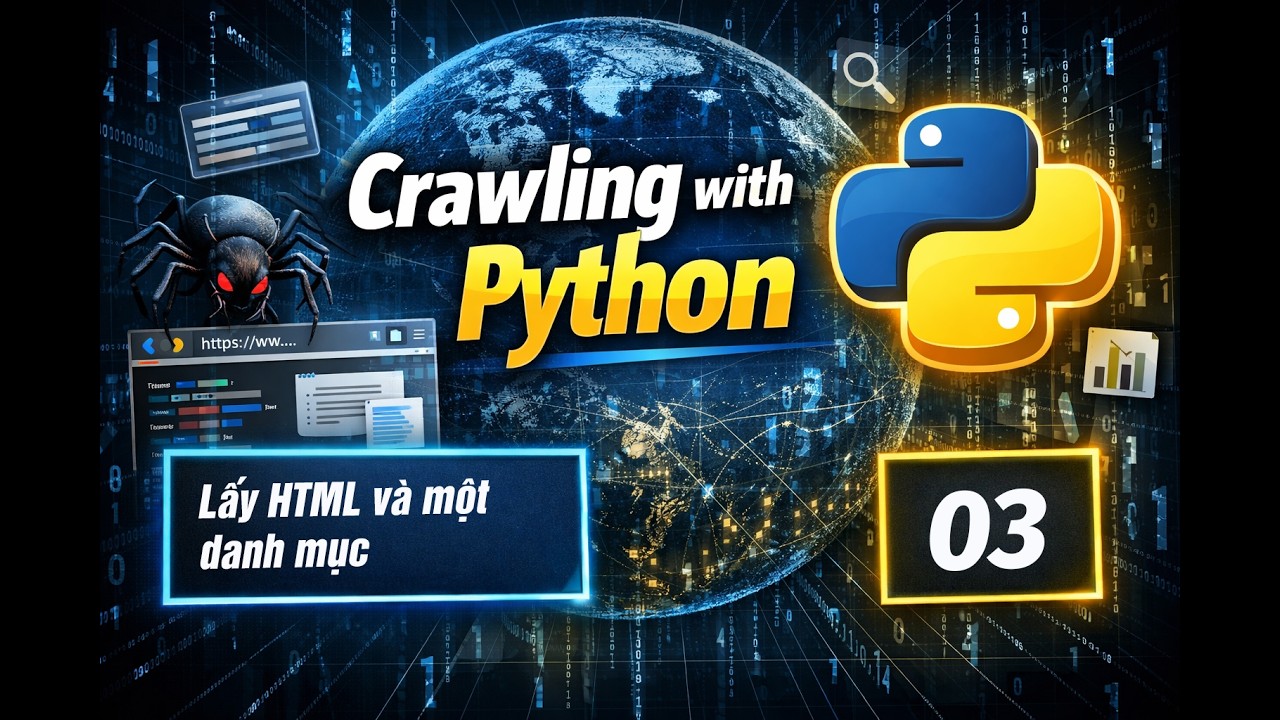 Thu thập dữ liệu với Python - 03 Lấy HTML và một danh mục - YouTube