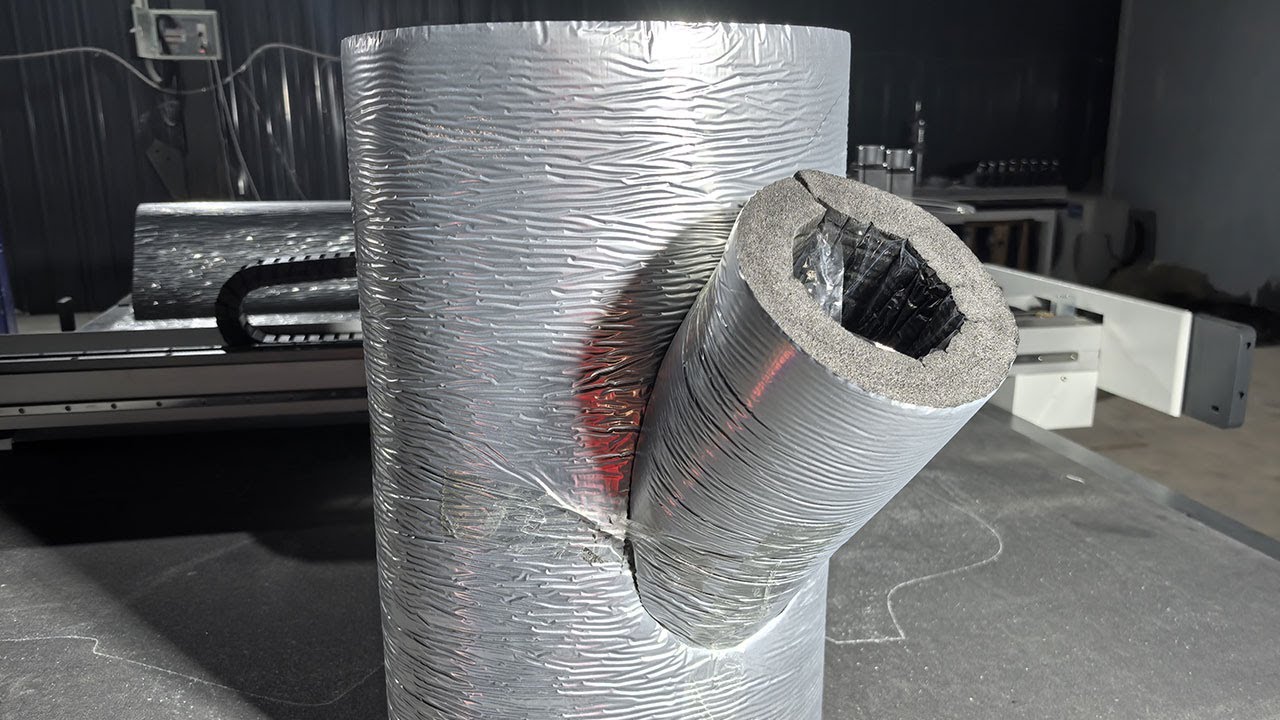 How to Cut Rubber Foam Insulation Ducts with CNC Oscillating Knife Cutter