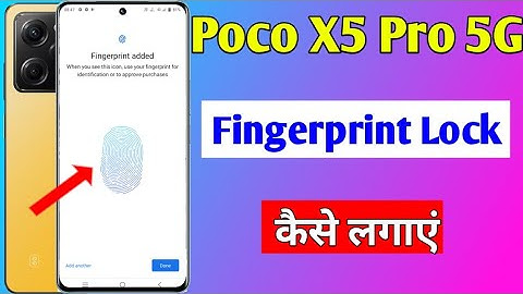 poco X5 pro 5g fingerprint lock setting | poco X5 pro 5g me fingerprint lock kaise lagaen | 2023