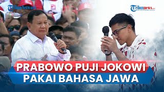 Momen Prabowo Puji Jokowi Pakai Bahasa Jawa, Disambut Teriakan Puluhan Ribu Orang Kader PSI
