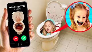 DROHNE ÜBERWACHT TOILET EATER UND LIKE NASTYA AUF KAMERA UM 3 UHR!