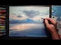 How to paint cityscape in watercolor painting_Rockwell watercolor