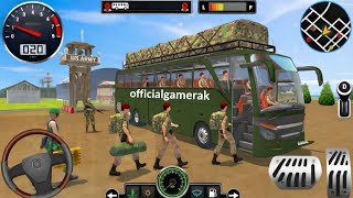 Army Soldier Bus Driving Simulator - Offroad US Transport Duty Driver - Android GamePlay screenshot 1