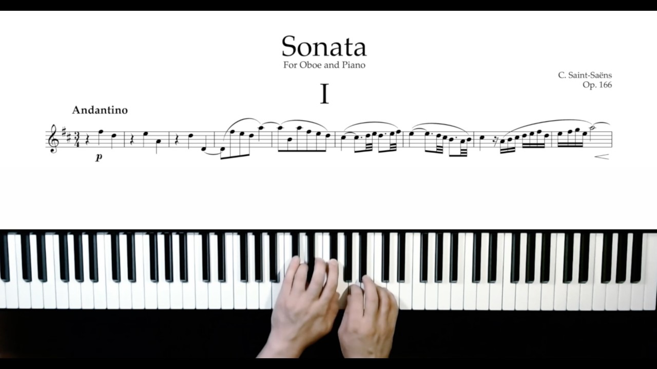 C. SAINT-SAËNS - Sonata für Oboe und Klavier Op.166 - 1. Satz | Playalong Klavierbegleitung