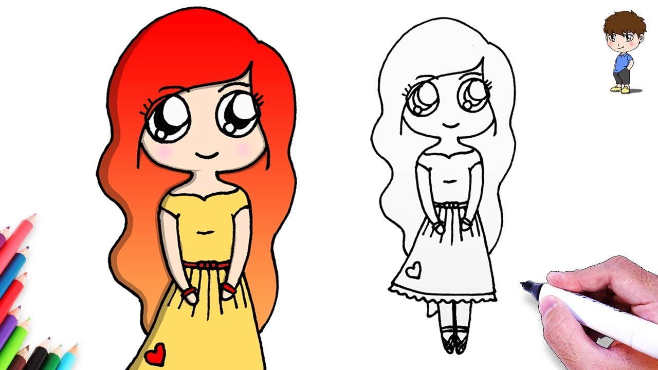 Comment Dessiner Une Fille Tumblr Aux Cheveux Roux Facilement Dessin Facile A Faire