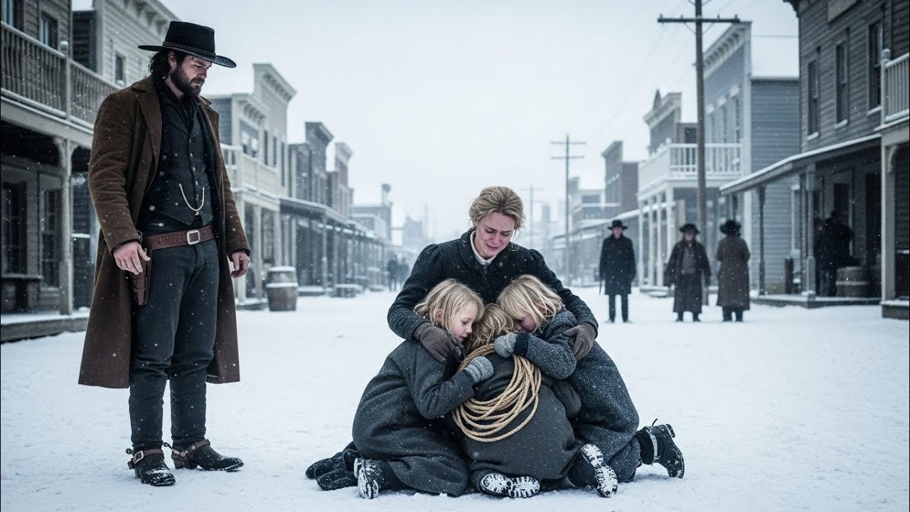 Sold With Her Children in the Snow — Until the Cowboy Roared, I’m Taking All of You Home.