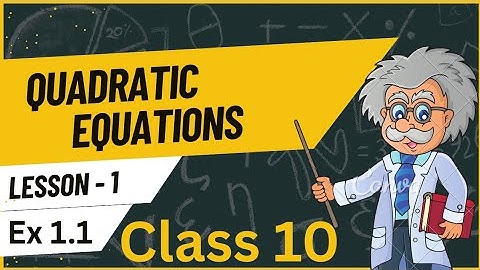 Matric Maths | Quadratic Equations | Ex 1.1 Q1 & Q2 | Lesson 1