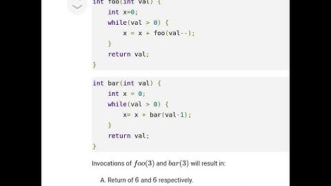 GATE 2017 CS/IT C PROGRAMMING INFINITE LOOP | ABNORMAL TERMINATION |INVOCATION foo(3) bar(3) | Jatin