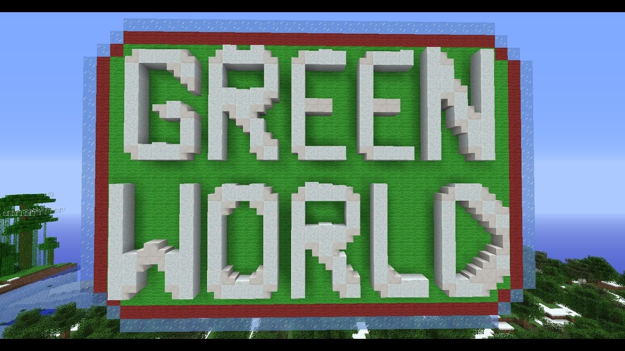 майнкрафт 1.8 green world #1