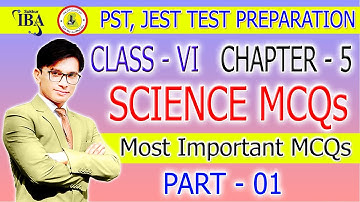 PST JEST Preparation | General Science MCQs Class 6 | Chapter 5 Part 1 | Atoms, Molecules, Mixture