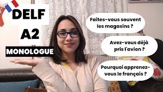 DELF A2 Monologue examples | Astuces DELF A2 | Learn To French