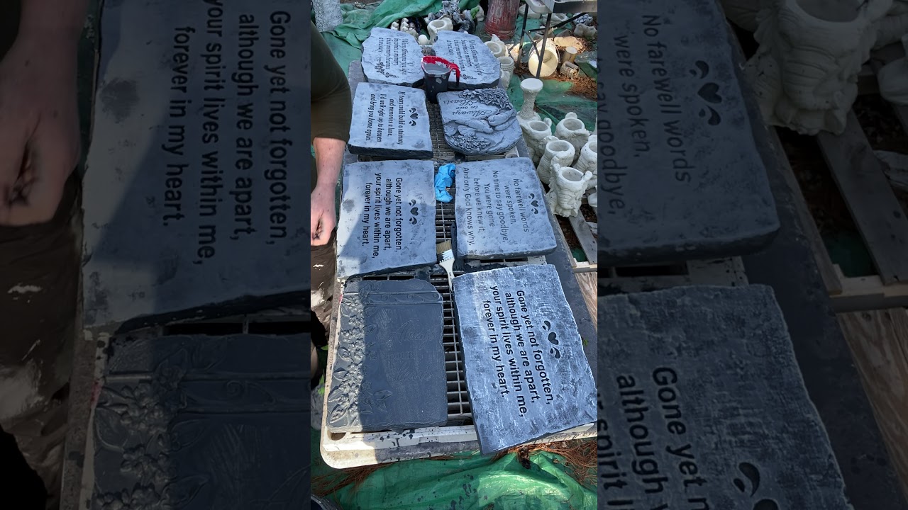 Painting concrete memorial plaques in 3 simple steps YouTube