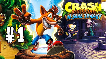 Crash Bandicoot N. Sane Trilogy part 1 Walkthrough 100% No Commentary
