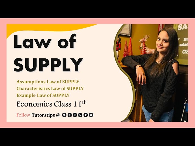 Law of Supply Economics Class 11  - Explained with Animation