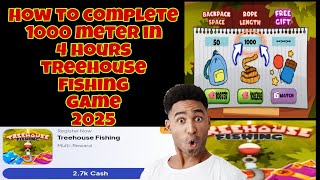 How to Reach 1000 meter Rope Length treehouse Fishing game 2025 screenshot 4
