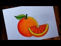 How To Draw Orange Easy Steps Easy Orange Drawing Orange Fruits Drawing 