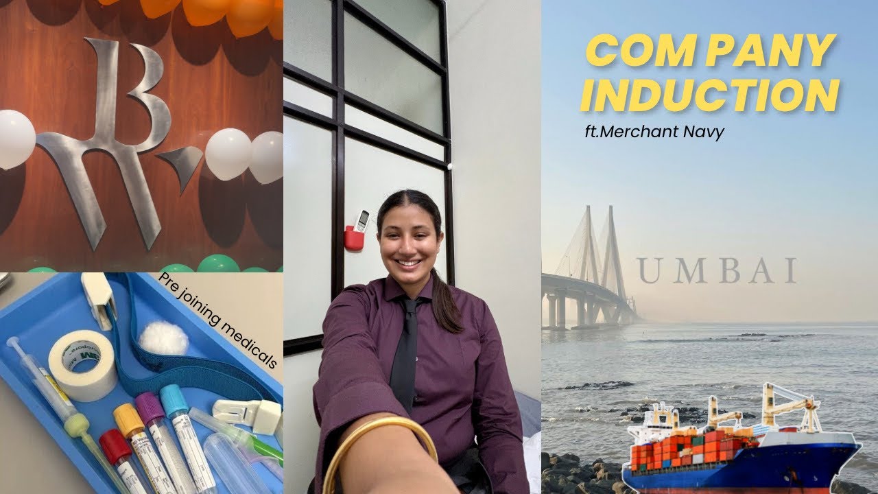 Company Induction ⛴️ and PRE-joining Medicals🏥🩺•Travelling solo ✈️  •Merchant Navy struggles•Mumbai 