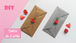 Diy   Como Hacer Un Sobre Para Carta  How To Make A Letter Envelope  Muy Linda Y Fcil 