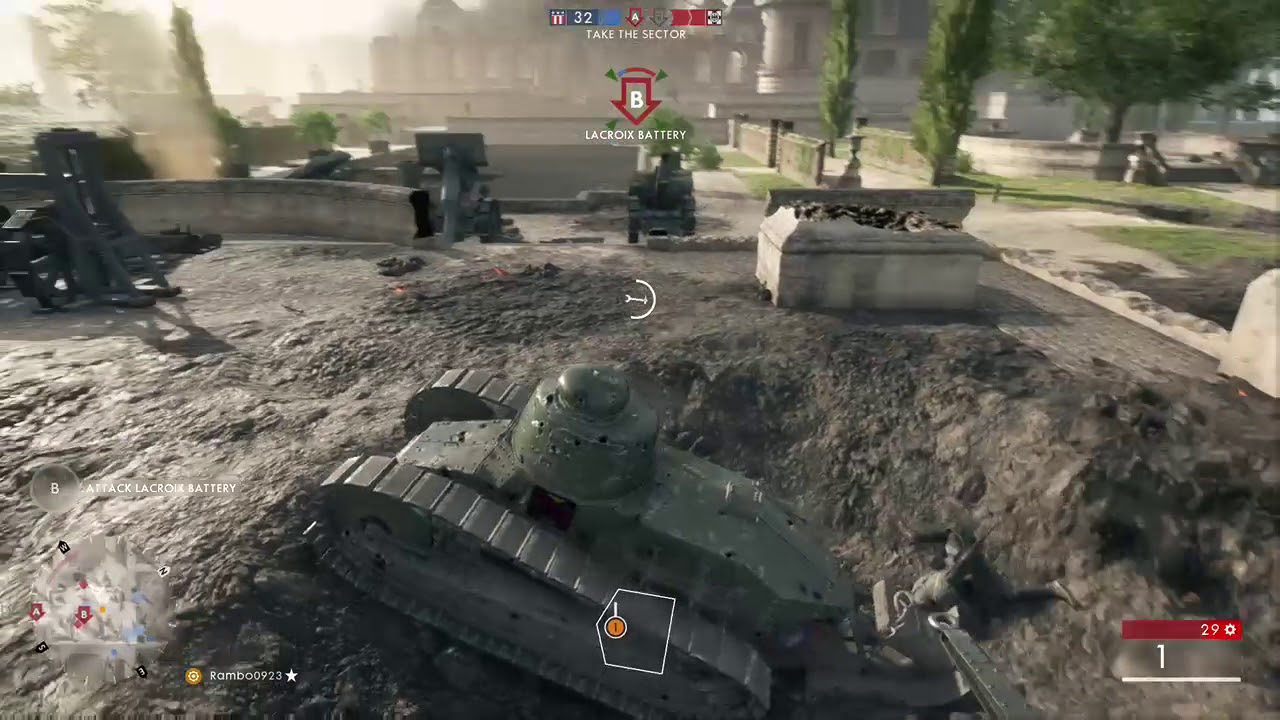 BATTLEFIELD 1: Light tank rampage/ sacrificing myself!