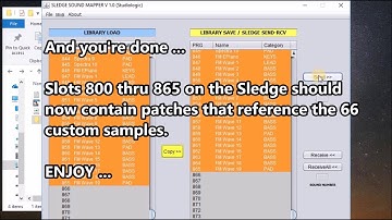 Studiologic Sledge 2 synth - How to load the Analoguesque Custom Samples into the Sledge