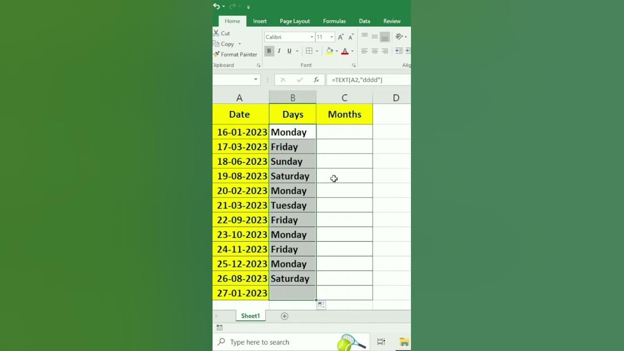 Text date formula in excel tips tricks shorts youtubeshorts excel