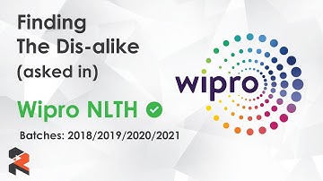 WIPRO CODING QUESTION - Find the Dis-alike