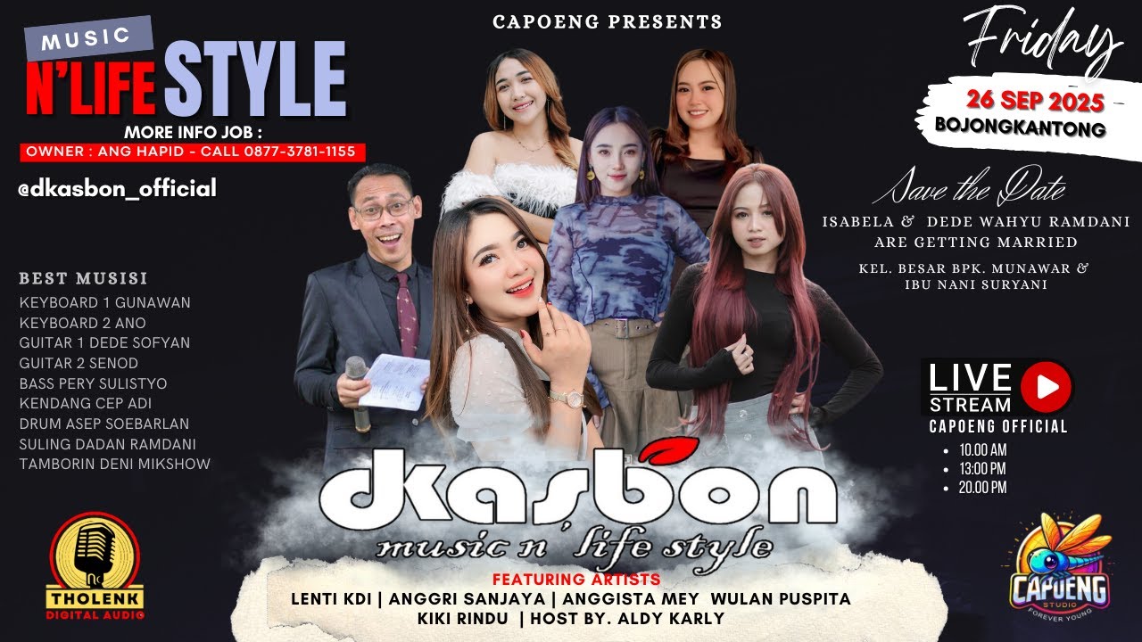 🔴Live Perfom 3 DKASBON Music || Wedding Reception Isabela & Wahyu | Bojongkantong, Jumat 26 Sep 2025