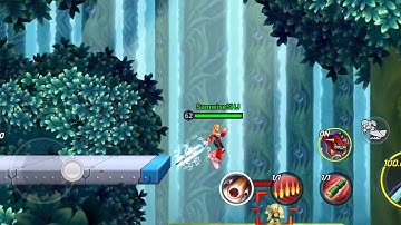 Rockman X Dive | Area Forest 7-5 (Normal) All Deep Element Guide | Full Stage & Secret Runthrough