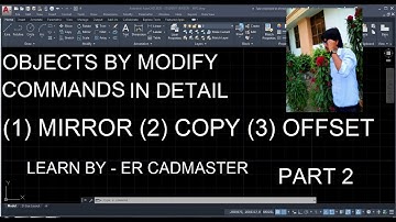 HOW TO  MIRROR,OFFSET AND COPY IN AUTOCAD 2021 IN EASY WAY MODIFY COMMANDS LESSON 8 PART2MIRROR TOOL