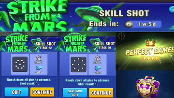 Skill Shot Strike From Mars Stage 22 to Stage 30 Bowling Crew 3d Bowling game