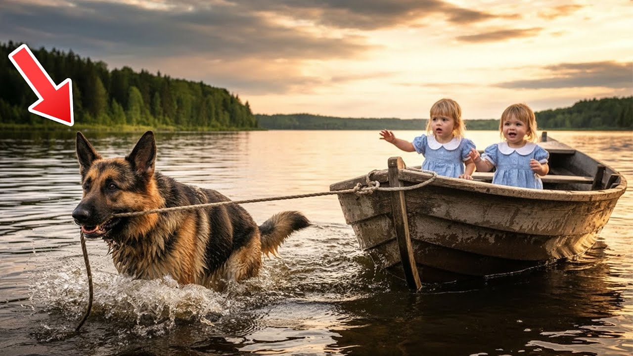 Ein Reicher ließ seine Zwillinge auf einem sinkenden Boot – dann rettete der Schäferhund sie!