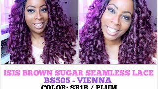 Brown Sugar Collection BS505 VIENNA Seamless Lace Wig | COLOR: SR1B / PLUM screenshot 5