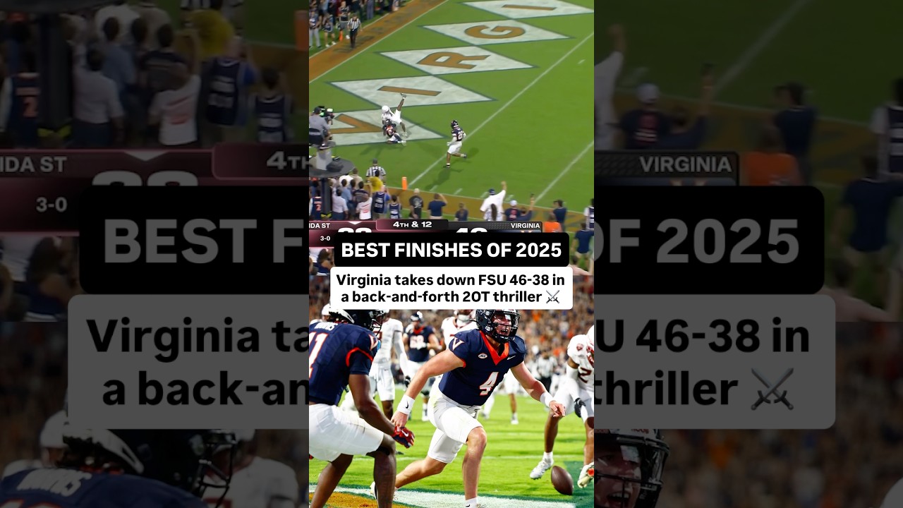 ⚔️ Scott Stadium was ROCKING when the Hoos took down FSU in 2025 #virginiacavaliers #collegefootball