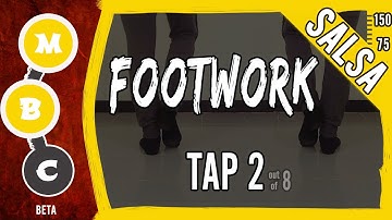 👟Salsa Footwork Tutorial ★Beginners★ TAP 2 (Step Touch)★ On1 & On2 (♫) | #MBCfootwork