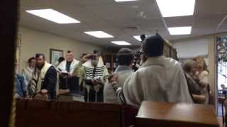 Bar Mitzva Boy, reading Torah